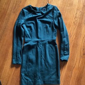 French Connection long sleeve dark green dress